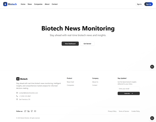 Biotech News Monitoring Dashboard